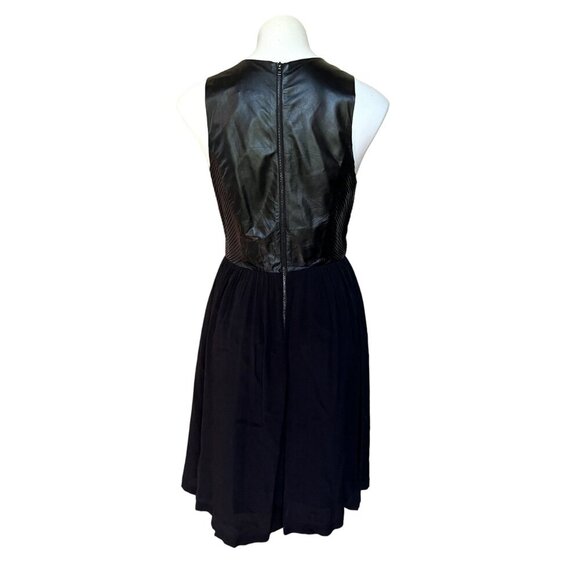 Line+Dot Edgy Little Black Dress Cocktail Mini Gown Bikercore Luxe Look - Picture 6 of 12